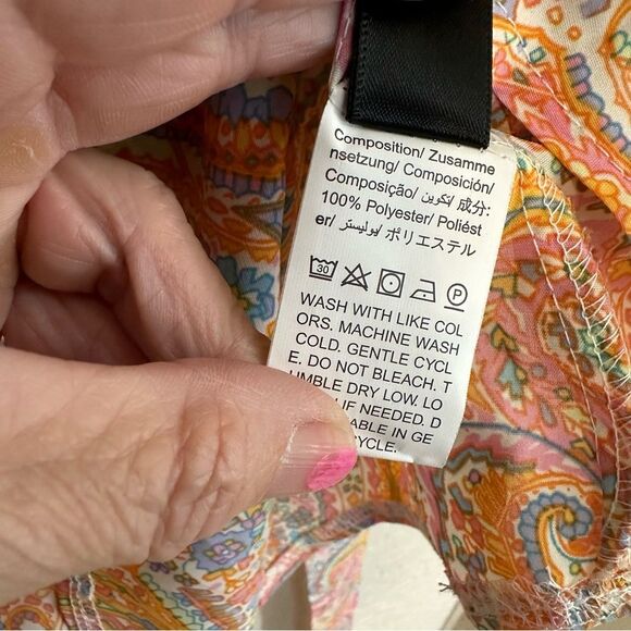 SHEIN VCAY Plus-Size Vacation Casual‎ Paisley Print Short-Sleeved Shirt Size 4X - Picture 9 of 10